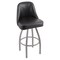 Holland Bar Stool Co Grizzly 30" Swivel Bar Stool, Nickel Finish, Black Vinyl Seat 84030ANBlkVinyl - alternate 1